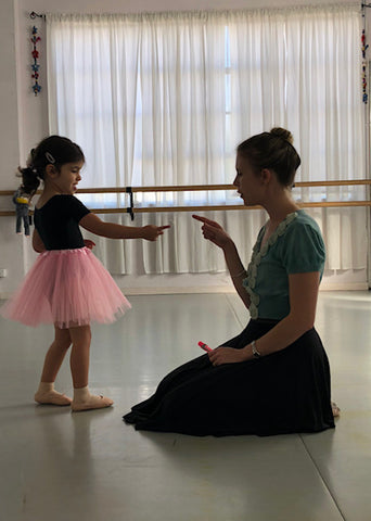 Tara in the studio teaching