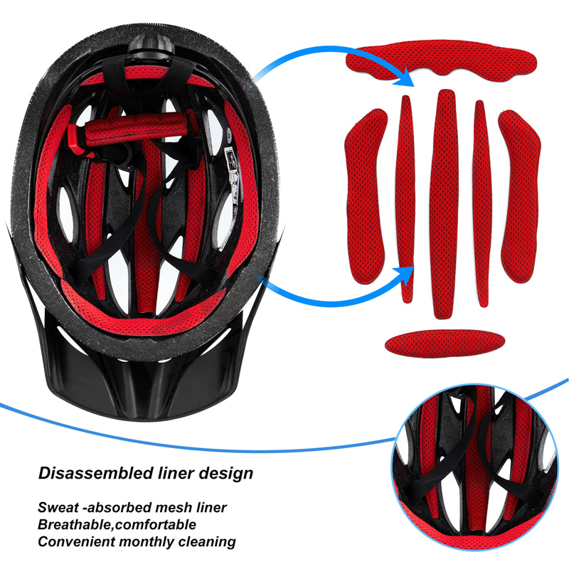 2022 New Adult Riding Bike Helmet with Disassembled Liner