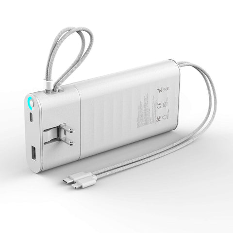 PD18W Quick portable battery power bank charger Q with AC outlet,charging  Cable 10000mAh – Q powerbank