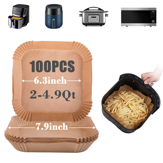 TOGOO Air Fryer Disposable Paper Liner, 100PCS Non-stick