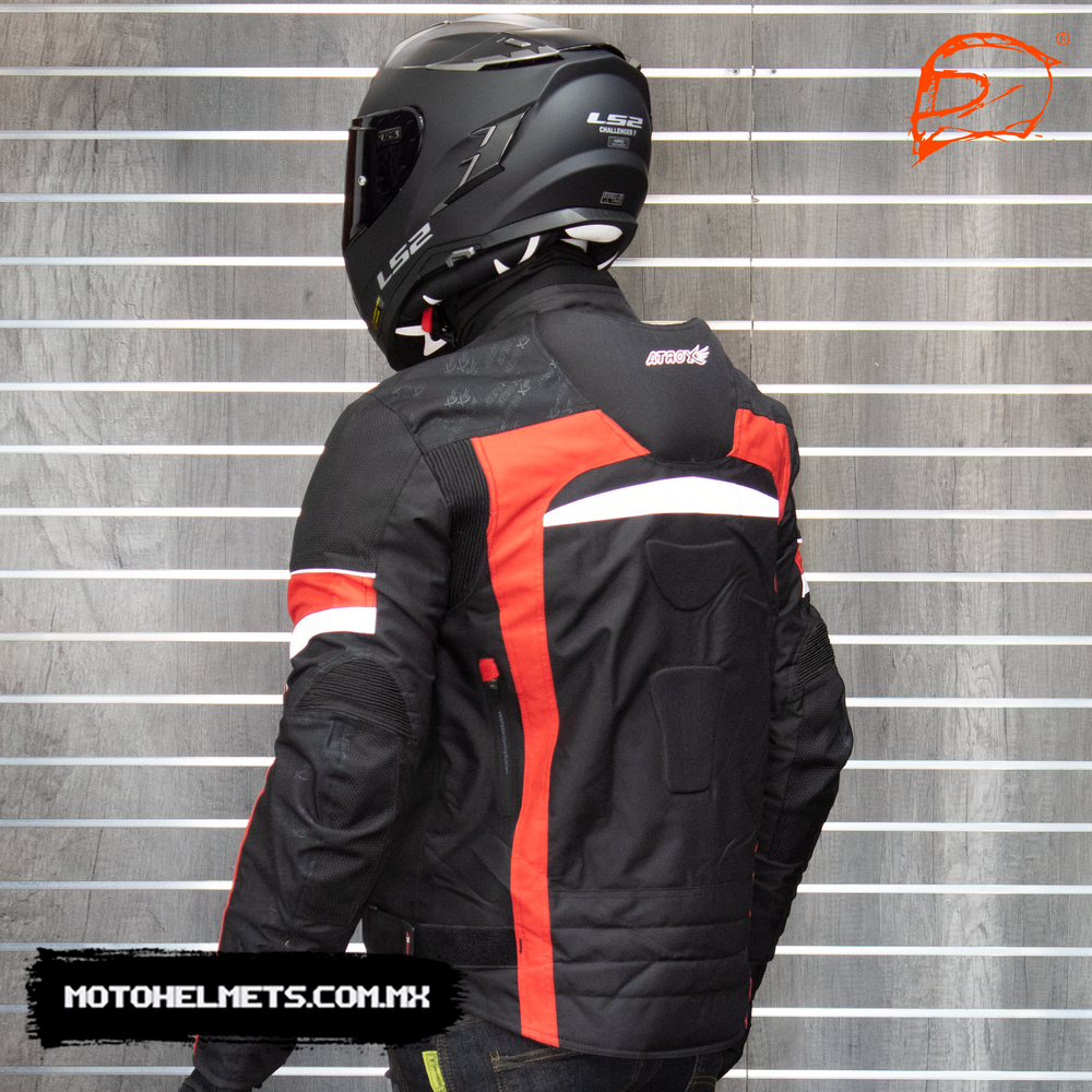 Chamarra Atrox con Joroba Cordura 2102 Rojo – Moto Helmets & Sebastian