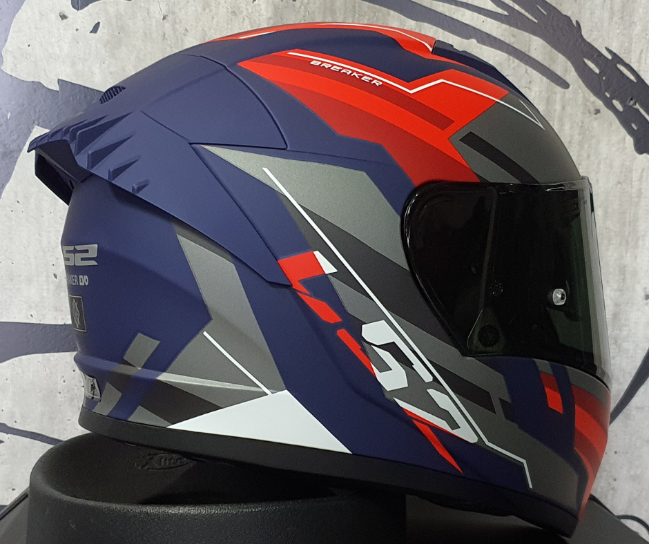 Casco LS2 Breaker Beta Azul/Rojo Mate FF390 – Helmets & Sebastian