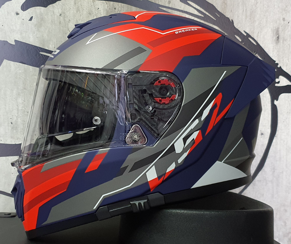 Casco LS2 Breaker Beta Azul/Rojo Mate FF390 – Helmets & Sebastian