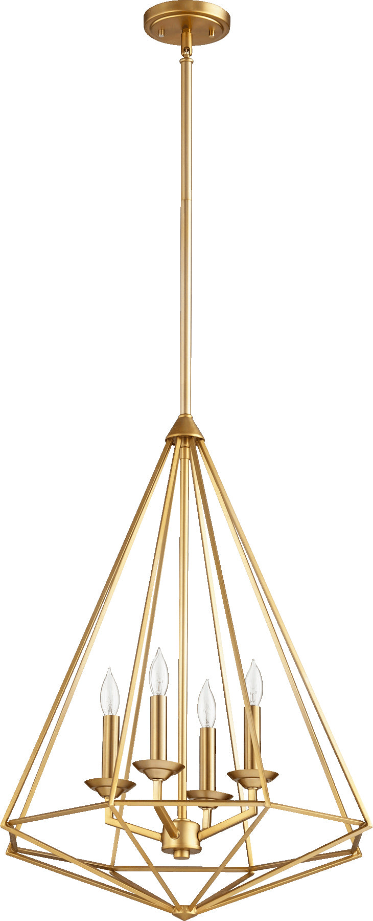 Bennett Aged Brass 4 Light Transitional Pendant