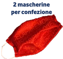 MASCHERINE ADULTO  ‘CE LA FAREMO’ - ROSSO