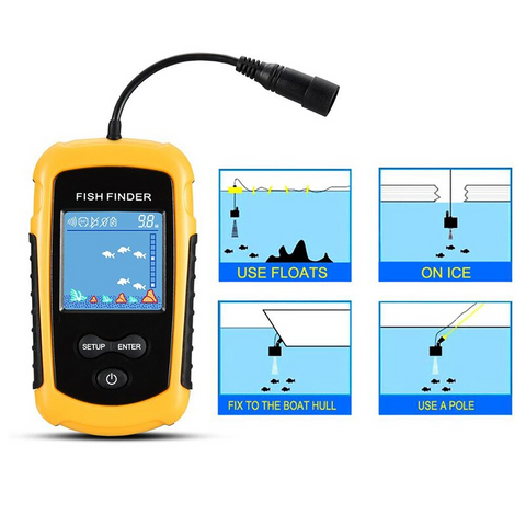 1 main ffc1108 1 alarm 100m portable sonar fish finders fishing lure echo sounder fishing finder lake sea Oytio