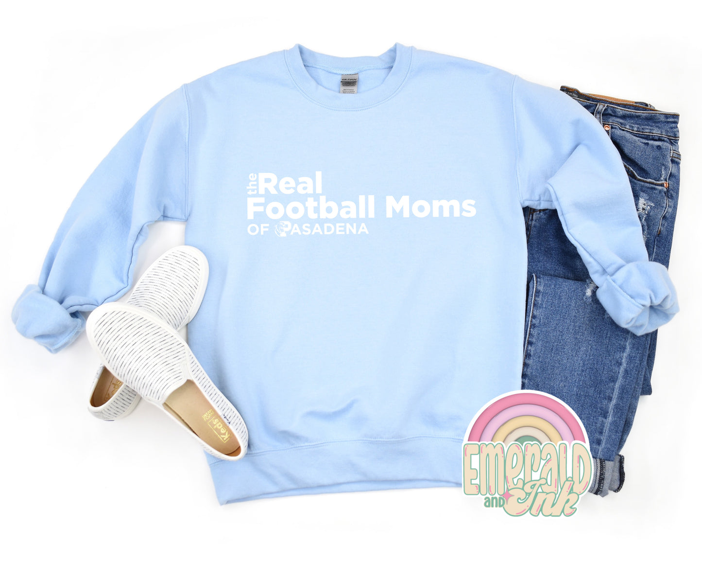 Real Football Moms of Pasadena - crew sweatshirt
