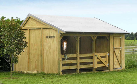Horse Shelter with Tack Shed