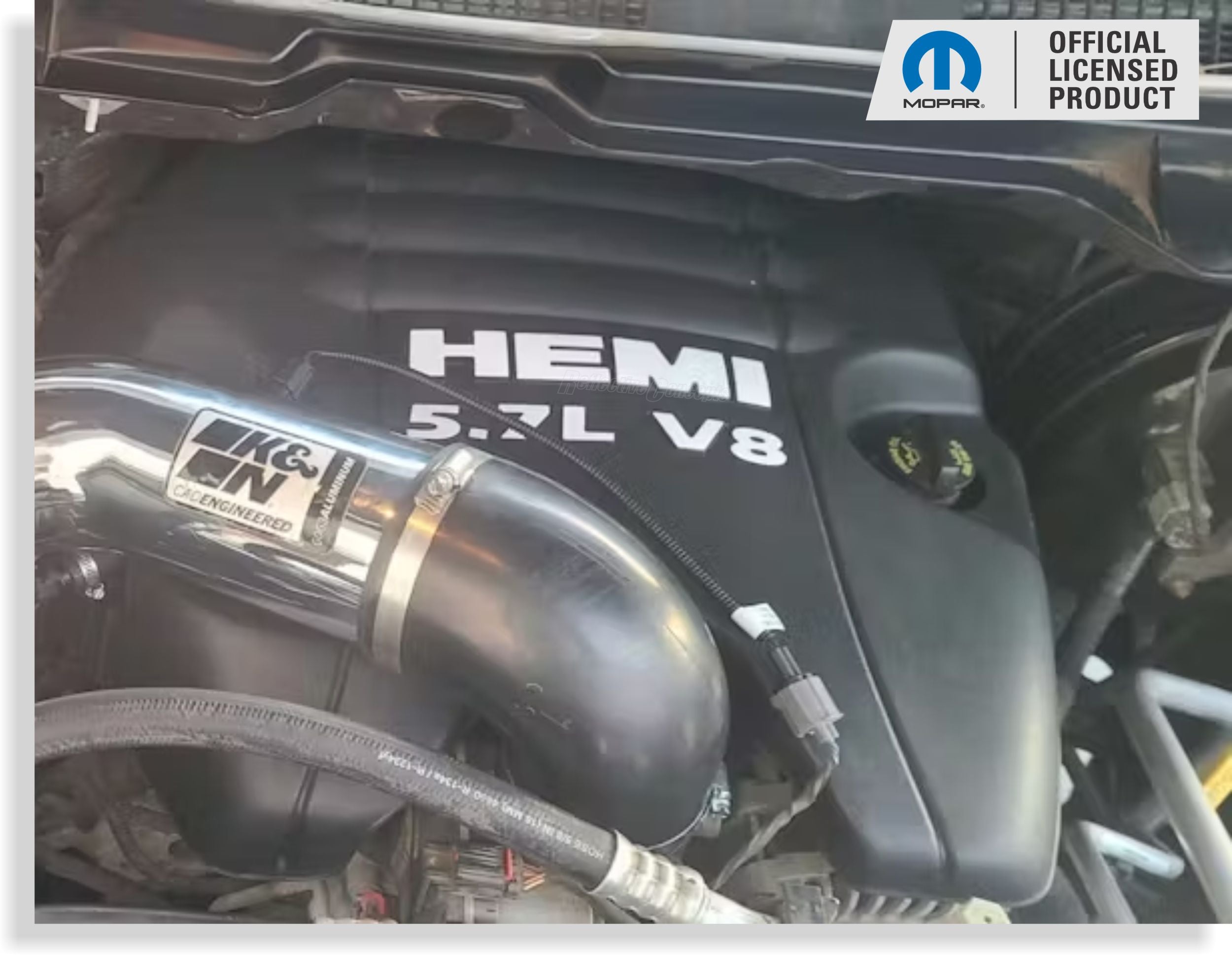 HEMI 5.7L V8 Engine Cover Decals - 2019-2024 Ram 1500 Classic