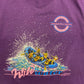 Vintage 1990 Adirondack River Outfitters Rafting Purple Tee - Size Large