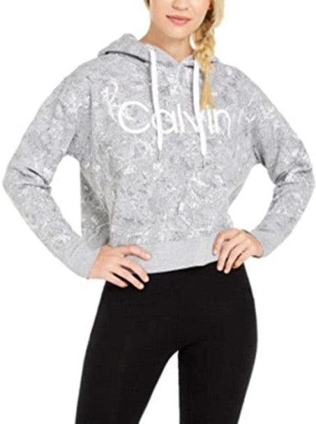 Calvin Klein Women's Performance Cobra-Print Fleece Hoodie Gray Size E –  bestburksbuys