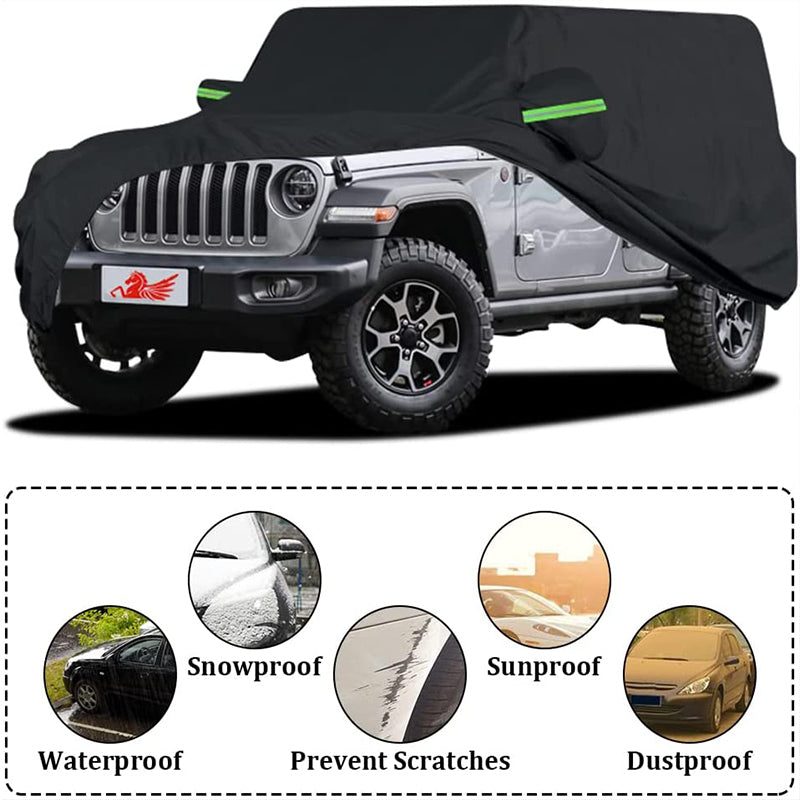 Outdoor Car Cover Waterproof Elastic Full Cover for Jeep Wrangler –  Tectico-bro