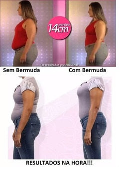 Bermuda Cinta Modeladora Cintura Alta Slim Fit