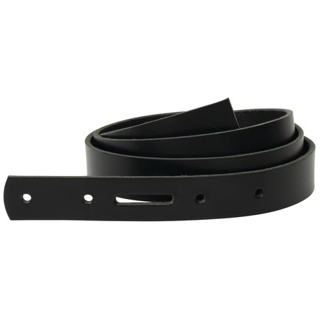 Finished Leather Belt Strips Blanks 9-10 oz. Choice of 4 Colors & 2 Widths Black / 1.5 inch / Brass