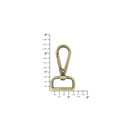 1 1/2 Antique Brass, Lever Swivel Snap Hook, Zinc Alloy-PK4, #P-2831- –  Weaver Leather Supply