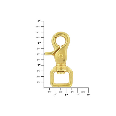 3/4 Gold, Swivel Snap Hook, Zinc Alloy, #P-1571-BP – Weaver Leather Supply