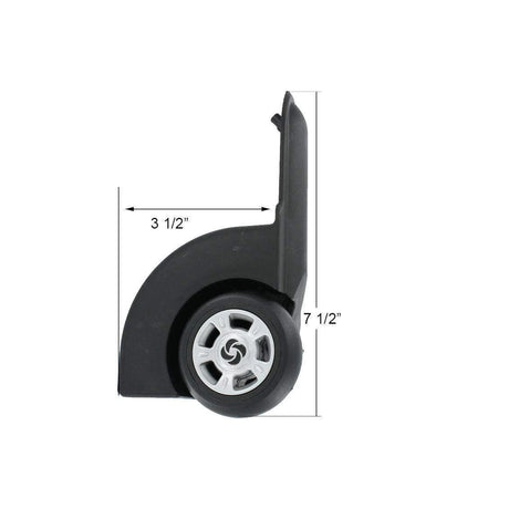 50mm Black, Spinner Wheel with Housing Pair, Plastic, #L-3605