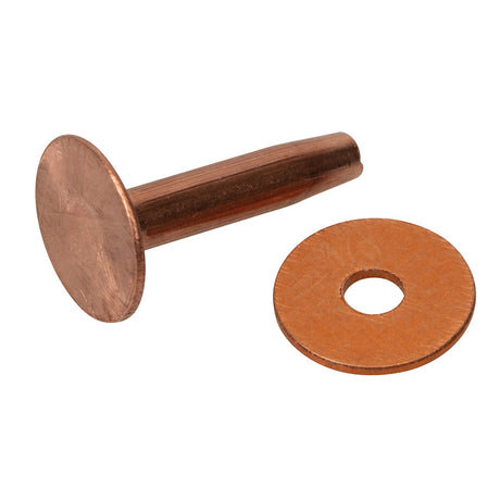 Tandy Leather 1 Pack of 50 #9 Copper Rivets & Burrs