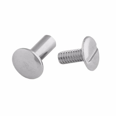 10 Pack 1/4 Antiqued Brass Chicago Screws With Grips ⋆ Hill Saddlery