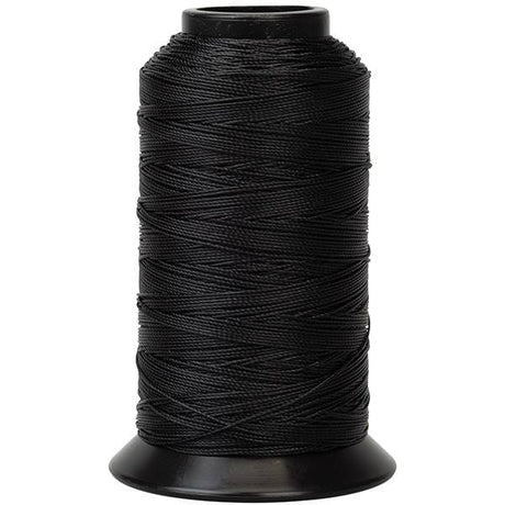 Leather Factory Waxed Nylon Thread, Black, 25 Yard Spool