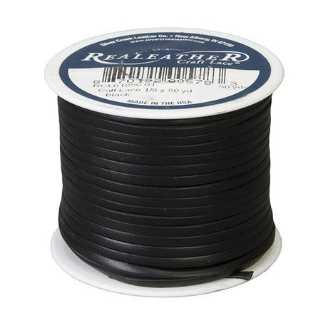 Round Leather Lace - 25 Yard Spool