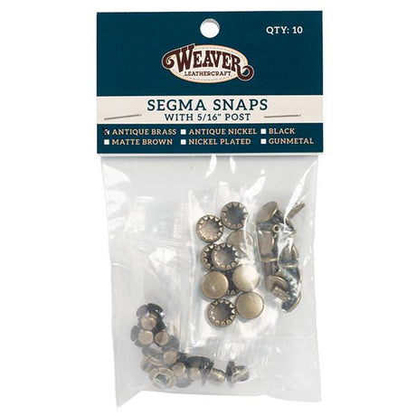 100 Heavy Duty Nickel Snaps for Leather Crafts
