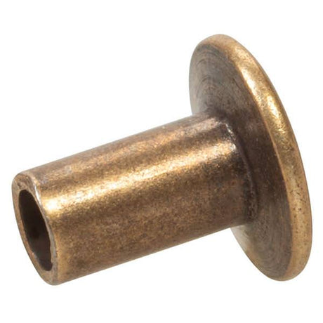 Brass-Plated - Double Cap Rivets .25 Cap & .1875 Shaft 100/PKG