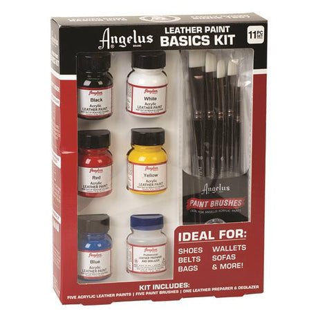 Angelus Leather Paint and Brushes Basics Starter Set, Shop Today. Get it  Tomorrow!