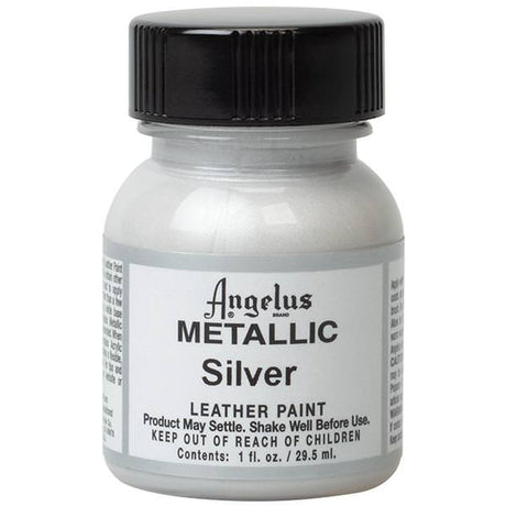 Angelus Leather Paint Pearlescent Sterling Silver, 4 oz