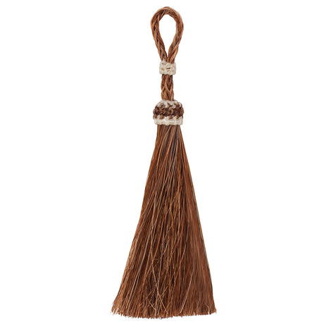 Horse Hair Tassel Zipper Pull with 1 bone or pewter bead