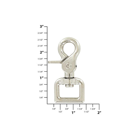 3/4 Shiny Nickel, Trigger Swivel Snap Hook, Zinc Alloy, #P-3130-NIC –  Weaver Leather Supply