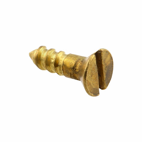 0480 - 111134 - Brass Wood Screw Slotted Round Head- 10g x 3/4 – Bronze  and Brass Fasteners Pty Ltd