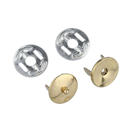 17mm Nickel, Jean Button & Tack, Solid Brass, #A-324-NIC