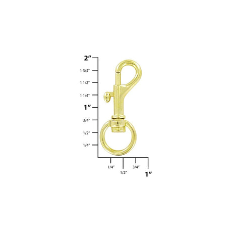 1 1/2 Brass, Bolt Swivel Snap Hook, Zinc Alloy, #P-1753-BP – Weaver  Leather Supply