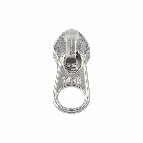 8 Nickel, Coil, YKK Long Tab Reversible Zipper Slider, Zinc Alloy