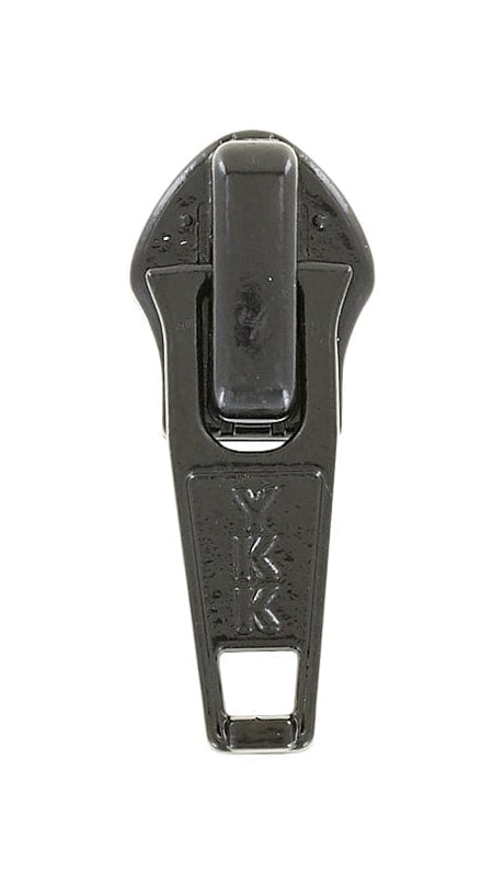 Flat Pull Zipper Slider Size #5: Matte Black - Fine Leatherworking