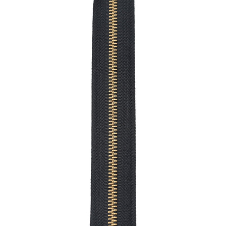 28 Medium Weight Jacket Zipper YKK #5 Brass ~ Separating ~ 580 Black (1  Zipper/pack) : : Home