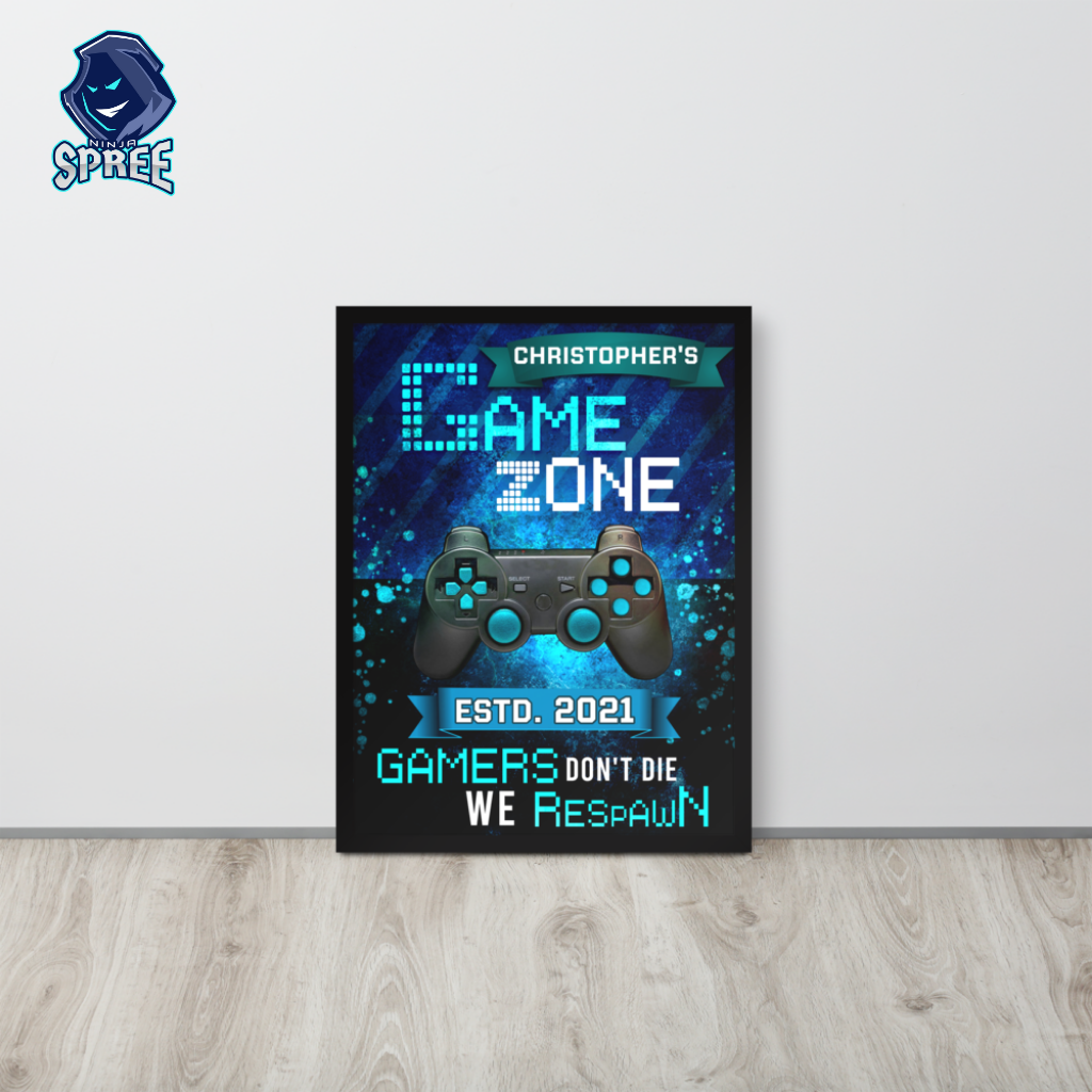 Customized Framed Gaming Poster