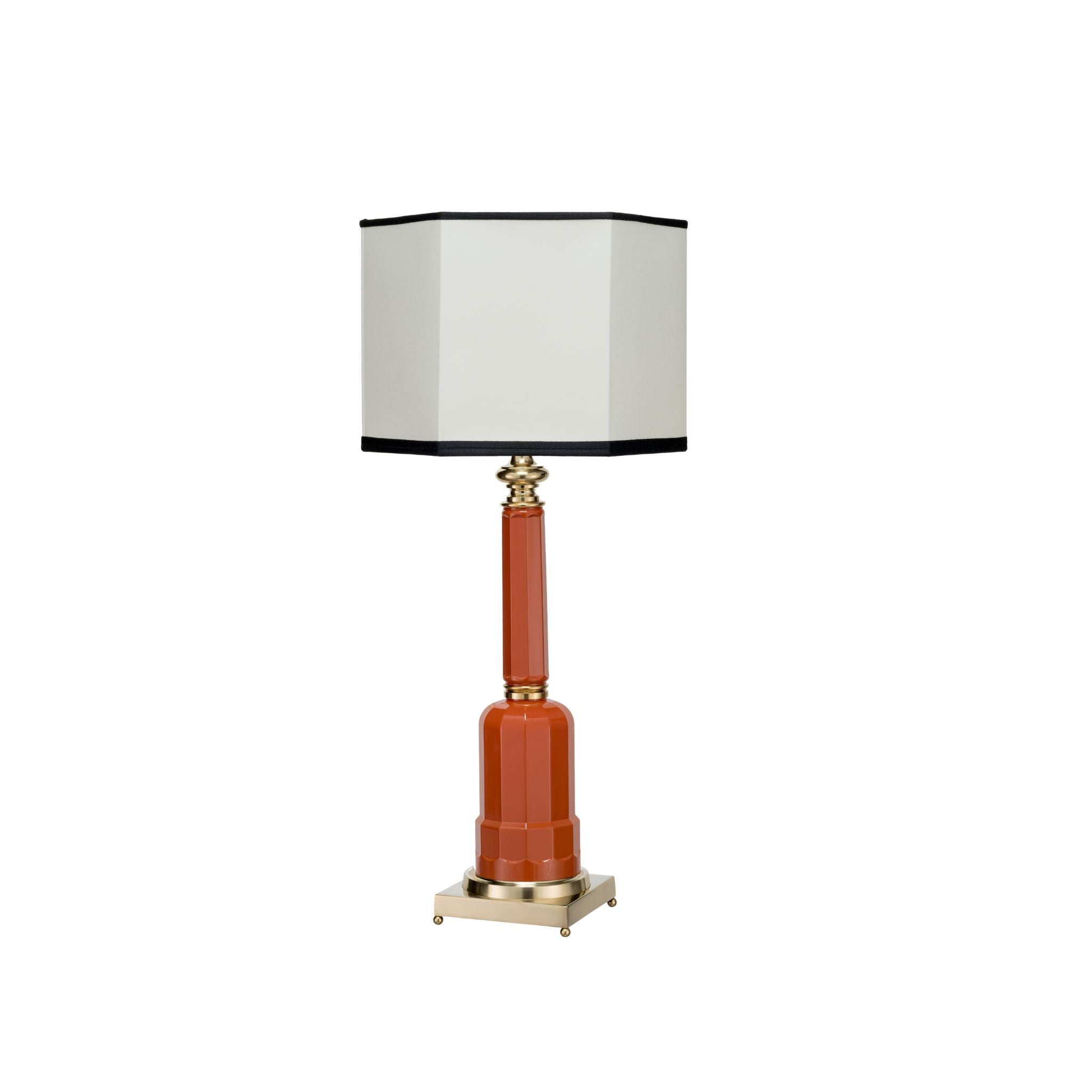 Jacaranda orange brass table lamp – ilbronzetto