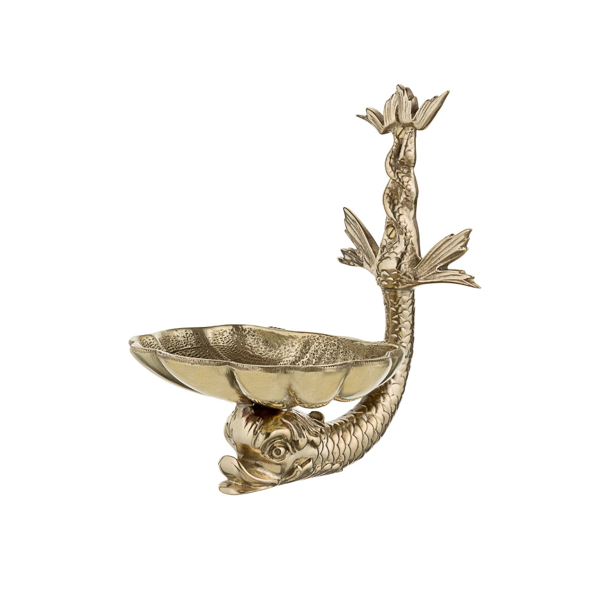 Zante brass ring towel holder with dolphin – ilbronzetto