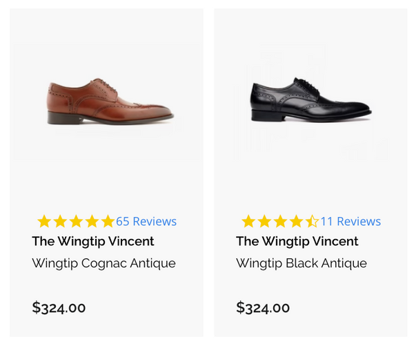 wingtip shoes for work or interviews