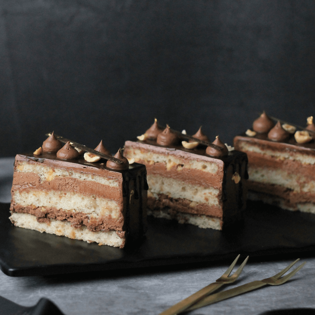 Theobroma Patisserie India - Go nuts about our hazelnut praline mousse cake!  Come try one today. #Theobroma | Facebook