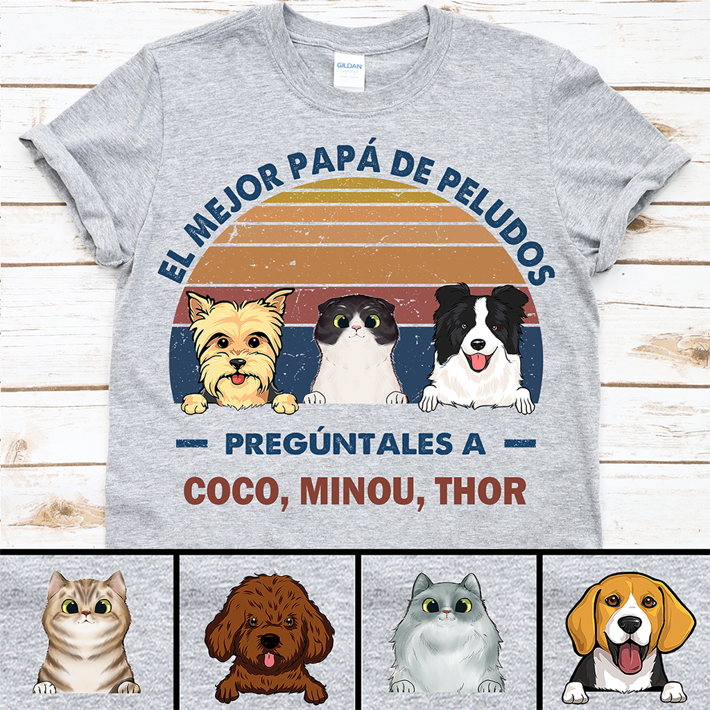 Discurso misil peine El Mejor Papá - Camisetas Personalizadas, Amante De Los Perros, Gatos -  Viva La Moda