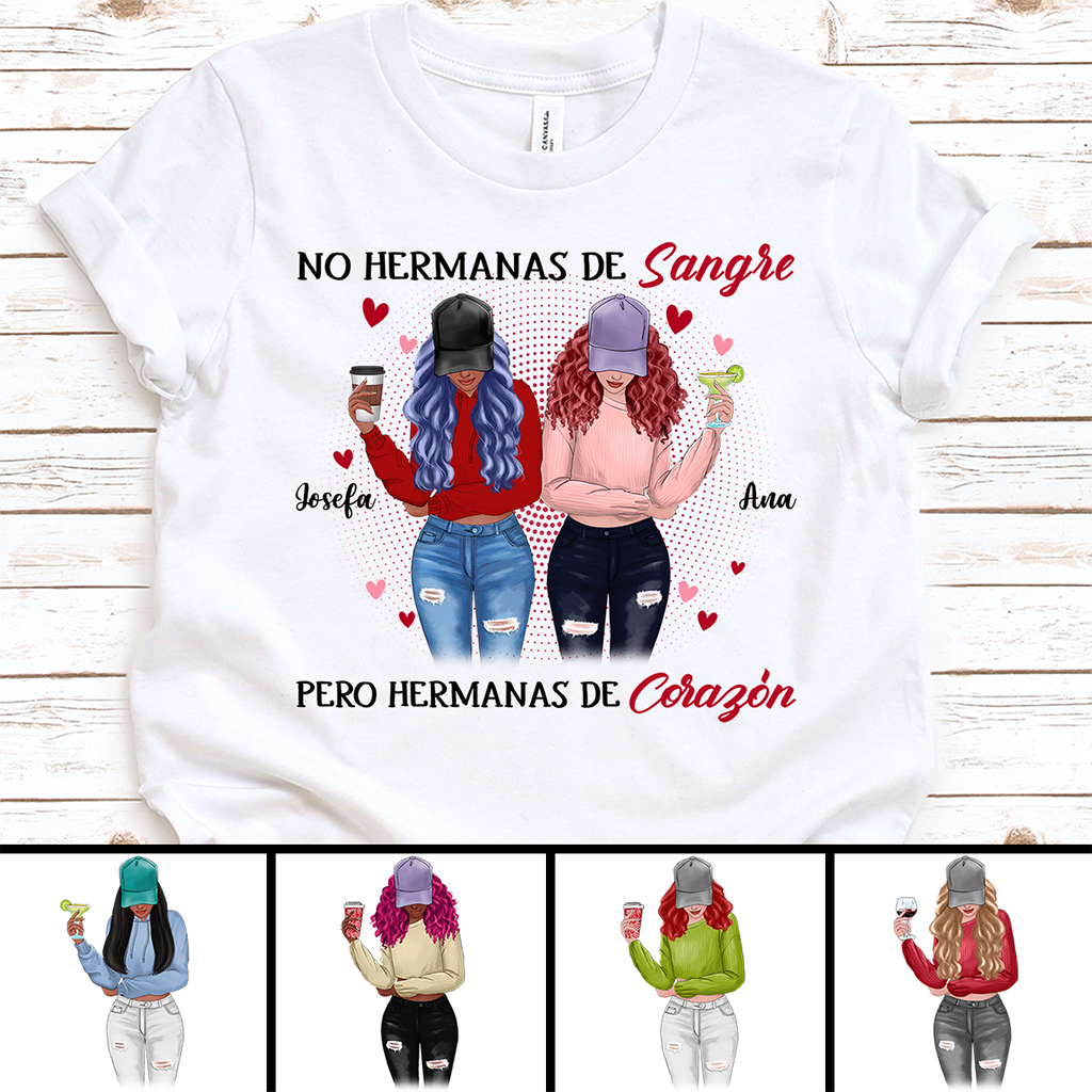 Hermanas De Sangre, Pero Hermanas De Corazón - Camisetas Personaliz - Viva Moda