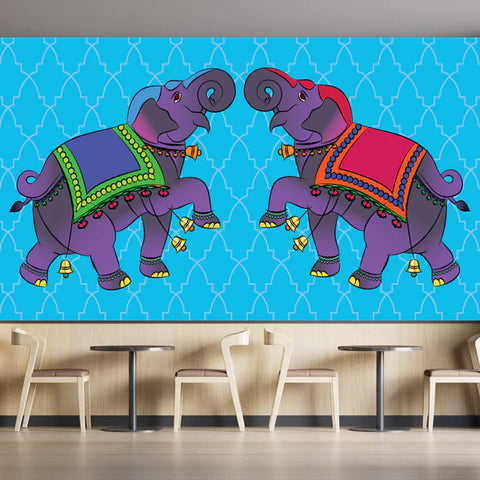 Rajasthani Couple Elephant Wallpaper