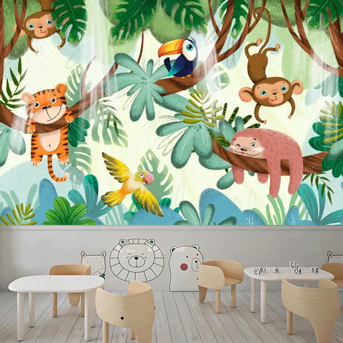 Tropical Jungle Nursery Wallpaper