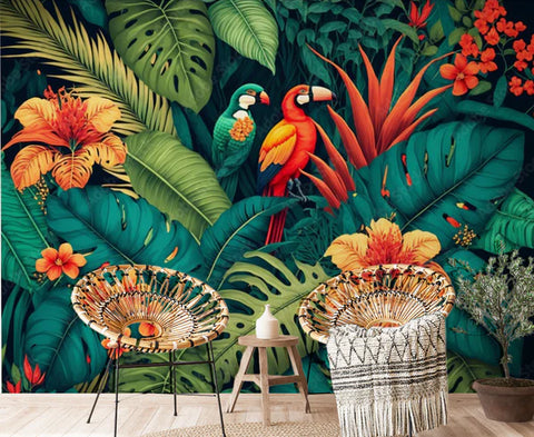 tropical parrot animal wallpaper