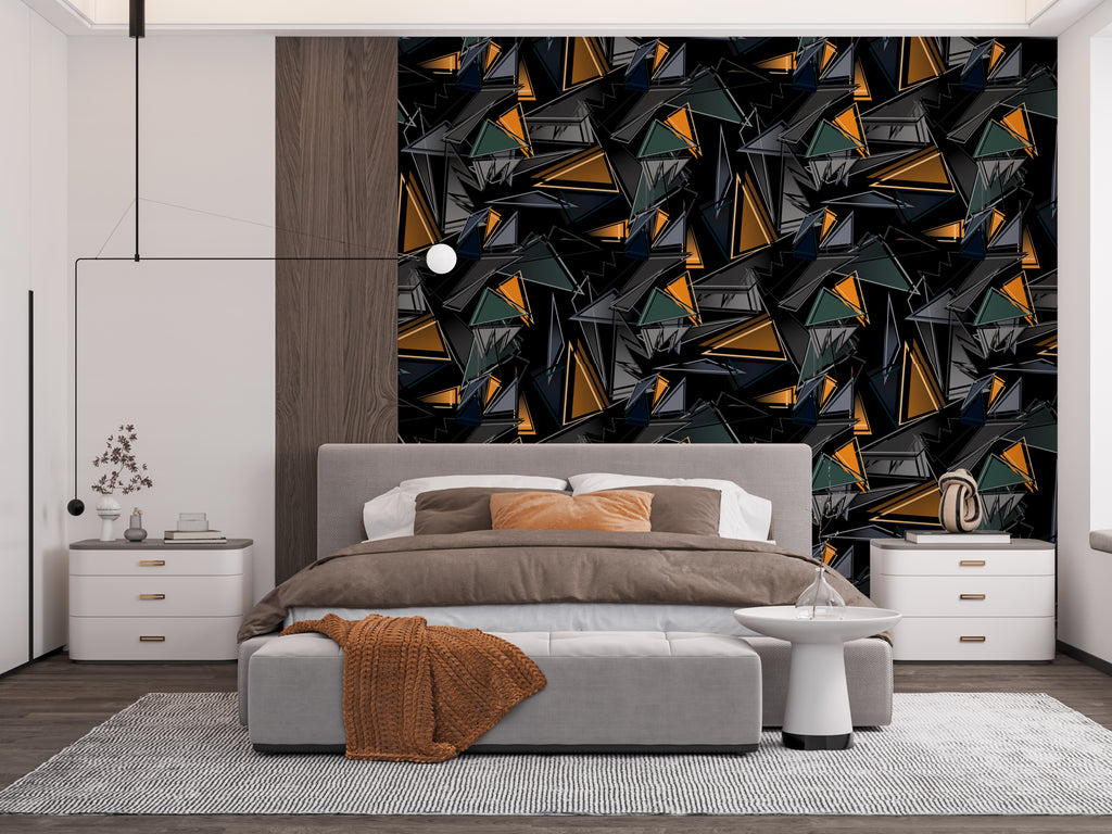 Triangular Shaped Abstract Wallpaper – Myindianthings