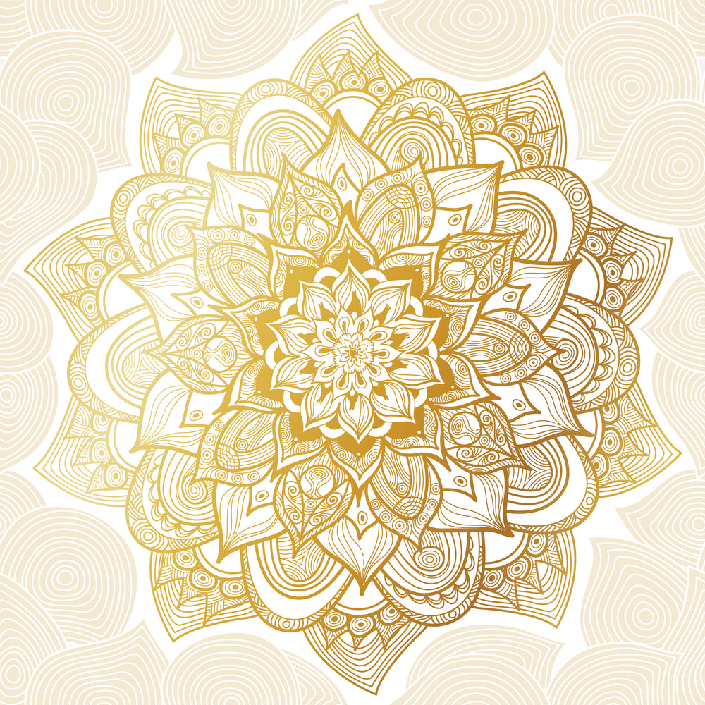 Golden Mandala Background Ceiling Wallpaper – Myindianthings