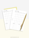 M112 | Month on a Page, Monthly Planner Printable Inserts